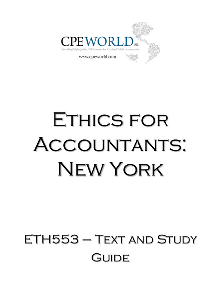 Ethics for Accountants New York - 4 CPE Hours (ETH553)