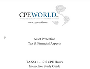 Asset Protection - Tax and Financial Aspects  - 17.5 CPE Hours (TAX541)