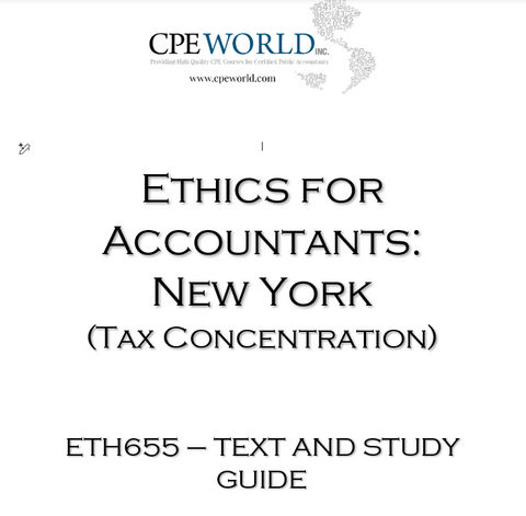 Ethics for Accountants: New York (Tax Concentration) - 4 CPE Hours (ETH655)
