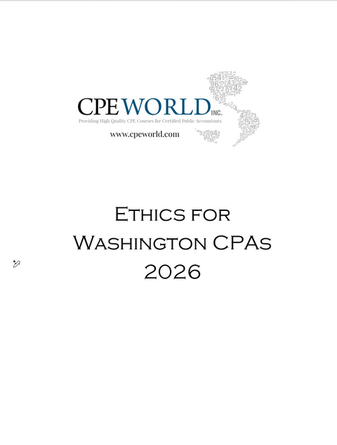 Ethics for Washington CPAs 2026 (ETH651) - 4 CPE Hours