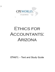 Ethics for Accountants: Arizona - 4 CPE Hours (ETH671)