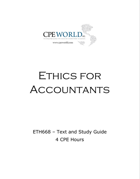 Ethics for Accountants - 4 CPE Hours (ETH668)
