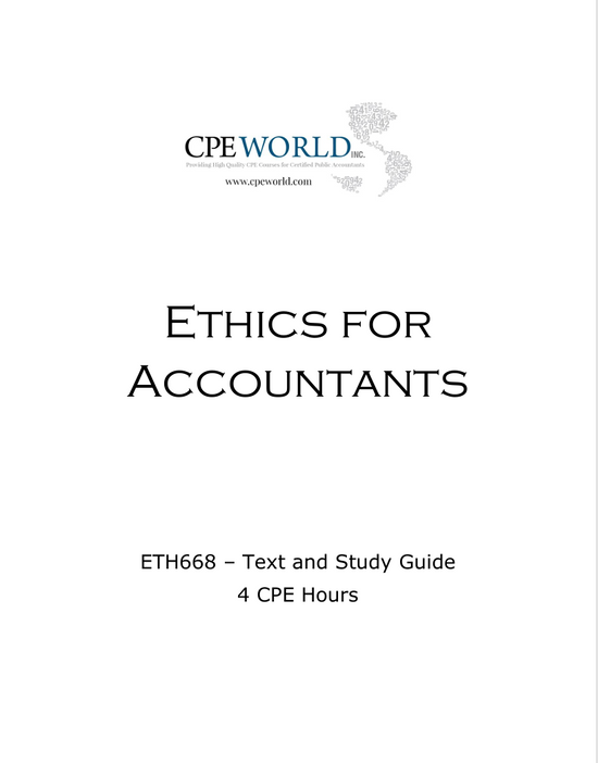 Ethics for Accountants - 4 CPE Hours (ETH668)