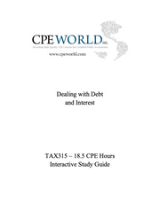 Dealing with Debt and Interest - 18.5 CPE Hours (TAX315)
