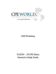 1040 Workshop - 28 Credit Hours (TAX381)