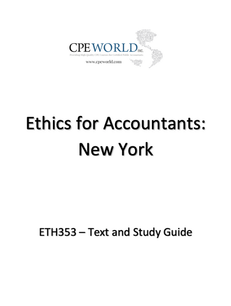 Ethics for Accountants New York - 4 CPE Hours (ETH353)