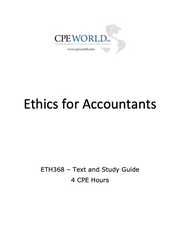 Ethics for Accountants - 4 CPE Hours (ETH368)