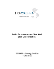 Ethics for Accountants: New York (Tax Concentration) - 4 CPE Hours (ETH355)